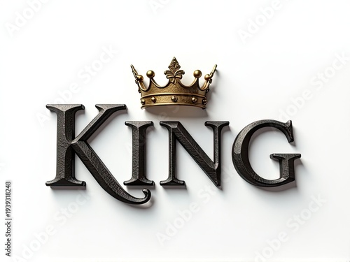 A regal figure holding a crown above its head, symbolizing royalty and leadership