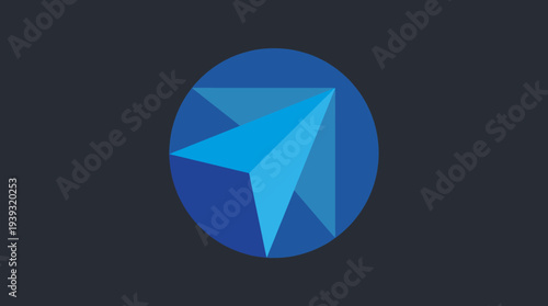 An elegant logo featuring layered triangular shapes on a dark background, reflecting contemporary design trends and appealing to businesses wanting a modern touch.