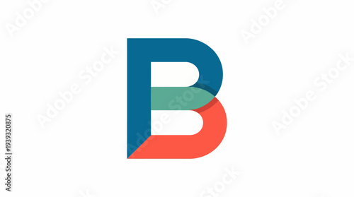 This colorful and playful letter B incorporates vibrant colors, creating a fun and approachable brand identity that appeals to a younger audience or creative industries.