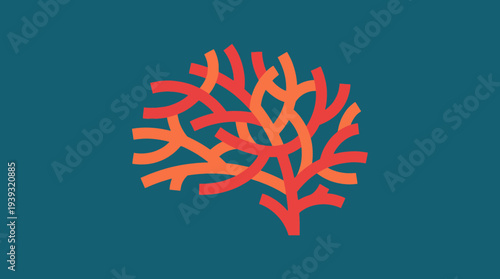 This vibrant abstract design features intertwined branches in warm colors that symbolize connection, growth, and the beauty of interdependence.