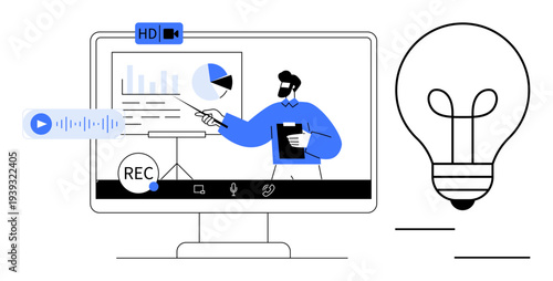 Online presentation. Online presentation tools include video recording and voice recording features for remote collaboration and idea sharing. Online presentation for education, business, virtual