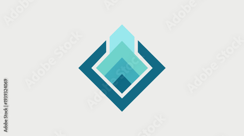 A striking diamond-shaped logo in varying blue gradients captures attention and conveys strength and reliability, suited for businesses in technology and luxury.