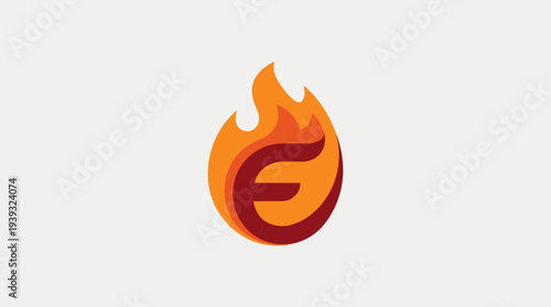 An impactful logo featuring a stylized flame combined with the letter 'F', designed for a bold impression and perfect for brands in energy or creative sectors.
