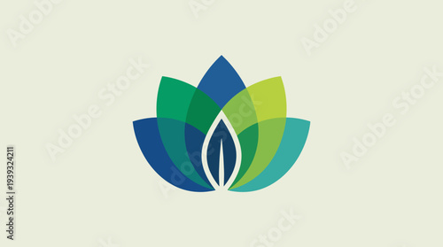 An organic and peaceful logo design featuring leaf motifs, symbolizing growth and sustainability, perfect for eco-friendly brands seeking a connection to nature and health.