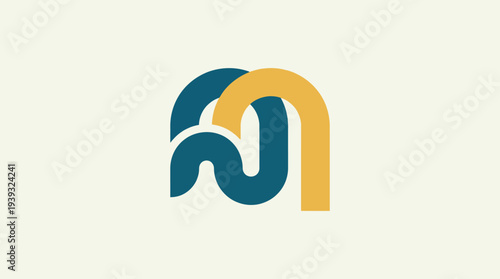 This image depicts a stylized monogram created with flowing shapes and smooth lines, representing elegance, creativity, and personal branding in a unique way.
