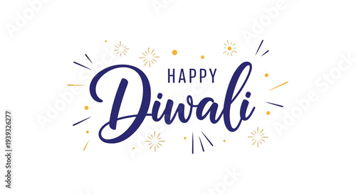 Happy Diwali festival greeting vector
