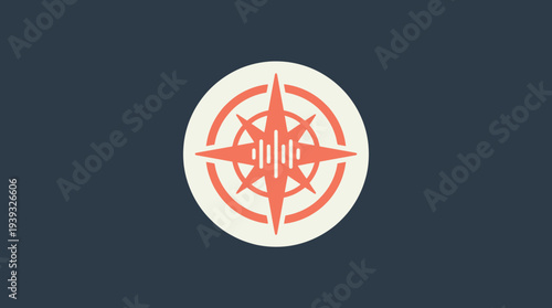 This image features a modern compass logo representing exploration, guidance, and navigational services, emphasizing direction and innovation in design.