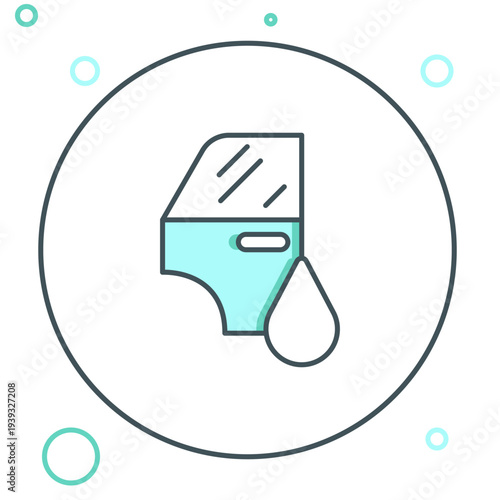 Line Car painting icon isolated on white background. Car body repair process. Colorful outline concept. Vector