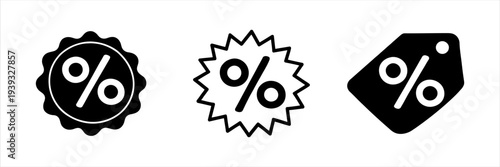 Percentage Icons Collection discount, sale, offer, promotion, and bargain
