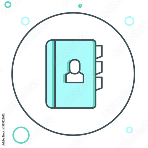 Line Resume icon isolated on white background. CV application. Searching professional staff. Analyzing personnel resume. Colorful outline concept. Vector