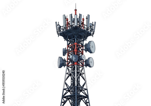 Cellular Tower Telecommunications Steel Structure.