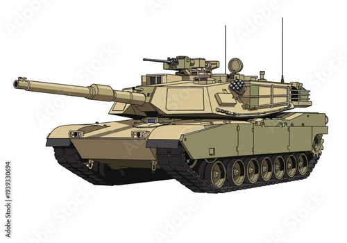 Military Tank Vehicle Armored Warfare.