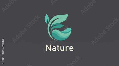 This captivating logo embodies nature through its leaf design, perfect for brands focused on sustainability, eco-friendliness, and natural products, in a stylish manner.