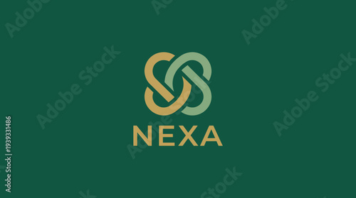 This logo represents the name 'Nexa' with interlocking elements, symbolizing connection and collaboration, while maintaining a modern aesthetic, suitable for various industries.