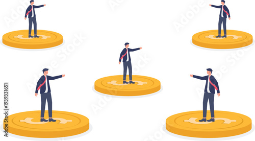 Professionals Standing on Global Financial Assets