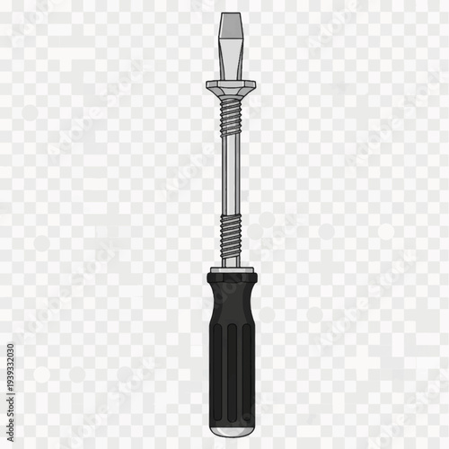 Screwdriver Tool with Black Handle.