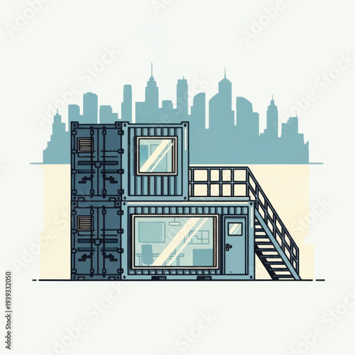 Shipping Container Home Modern Architecture Design.