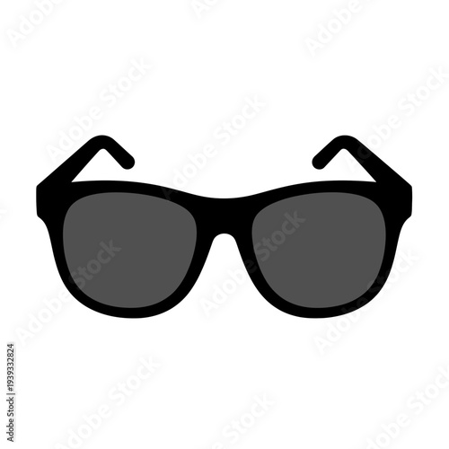Black Sunglasses Icon on a White Background