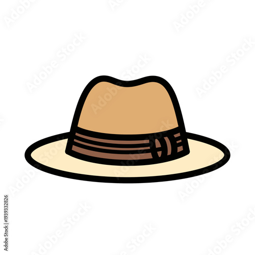 Fedora Hat Illustration - Classic Summer Headwear