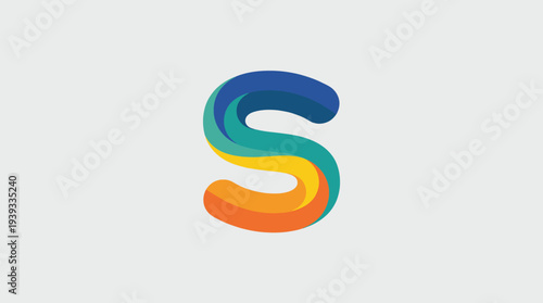 This image presents a vibrant 'S' logo designed with fluid colors that transition smoothly, showcasing creativity and modern aesthetics in branding and graphic design.