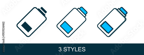 Filled outline Battery charge level indicator icon isolated on white background. Vector