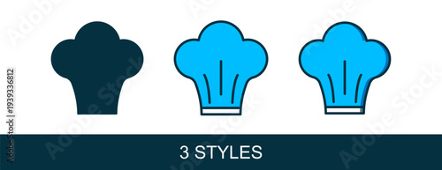 Filled outline Chef hat icon isolated on white background. Cooking symbol. Cooks hat. Vector