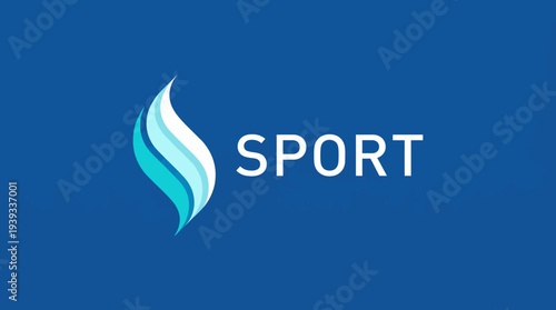 In this image, a sleek blue flame logo embodies motion and speed, perfect for representing an energetic sport brand focused on performance, passion, and excitement.