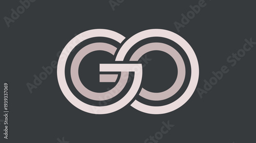 This image features a stylish interconnected circular design, symbolizing unity and connection in a contemporary artistic expression suitable for modern branding.