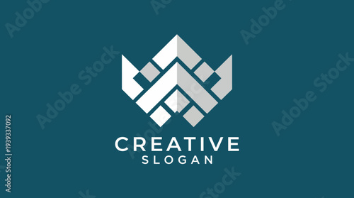 This image features an intricate geometric crown design, symbolizing success and achievement, ideal for branding and creative ventures with a modern artistic flair.