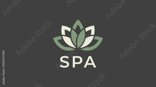 This image showcases a beautifully designed leafy lotus flower, symbolizing tranquility, beauty, and wellness, ideal for spa and holistic health representations.