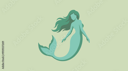 A captivating illustration of a mermaid with flowing hair, representing beauty and mystery of the ocean, inviting viewers into a magical underwater world.