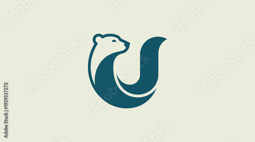 This minimalist design features a bear in profile, evoking the essence of nature and wildlife, symbolizing strength and a connection to the wilderness.