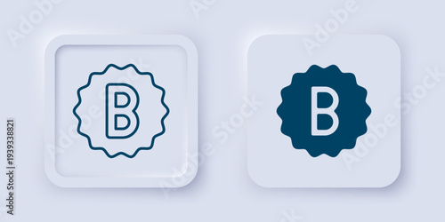 Filled and outline Exam paper with incorrect answers survey icon isolated on grey background. Bad mark of test results. Square button. Vector