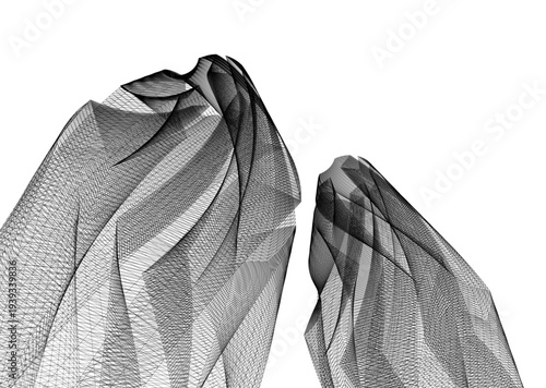 Abstract architectural building vector 3d illustration