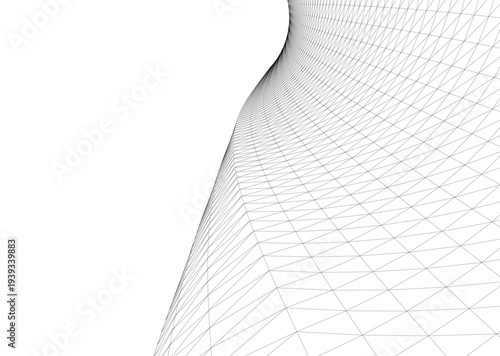 Abstract architectural building vector 3d illustration