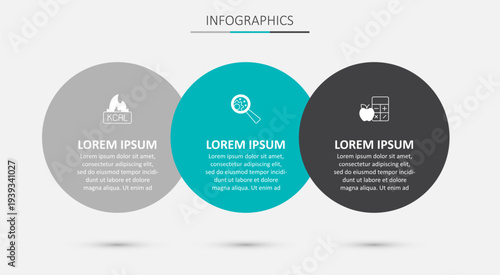 Set GMO, Kcal and Calorie calculator. Business infographic template. Vector