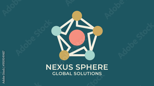 The image depicts a geometric design of connecting elements in diverse colors, symbolizing unity and collaboration in a modern, creative context.