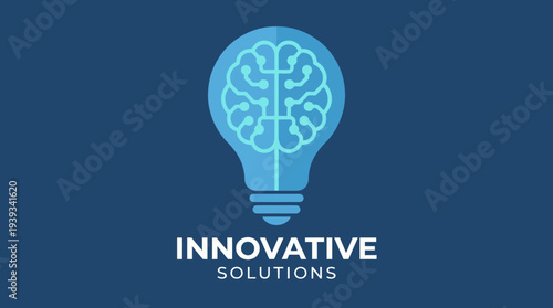 This image illustrates a light bulb combined with a brain, symbolizing innovative ideas and creative solutions for modern challenges in technology and business.