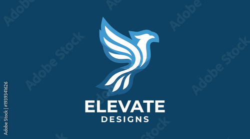 This vibrant phoenix logo represents renewal and elevation, showcasing a unique design that embodies creativity and hopes for growth and transformation in design.