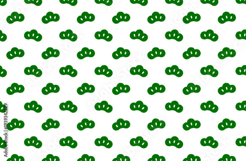 松模様　緑色　日本伝統背景