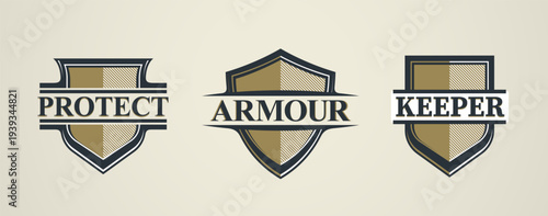 Military style heraldic shield inspired by tactical units set, armed forces and combat readiness, symbolizing strength, discipline and strategic defense.