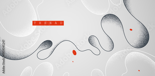 Minimal curvy lines vector abstract background, relaxing and tranquil art abstraction, antistress textured flowing lines, elegant dunamic graphics.