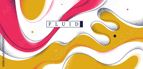 Lava in dynamic motion vector joyful abstract background, curvy lines and textures wallpaper art, emotional and expressive graphics of fluid.