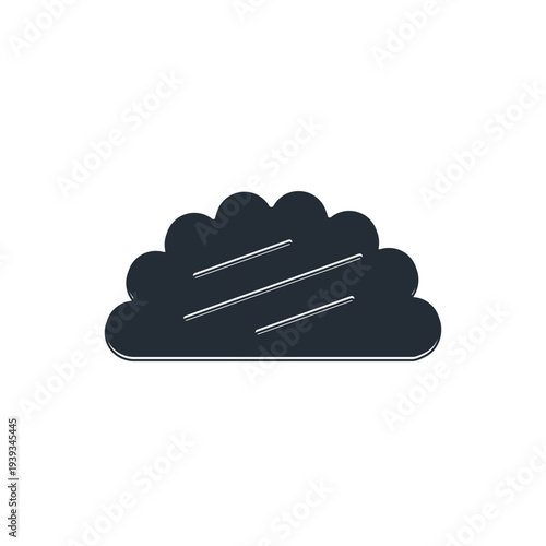 Black Taco with tortilla icon isolated on white background. Traditional mexican fast food menu. Vector