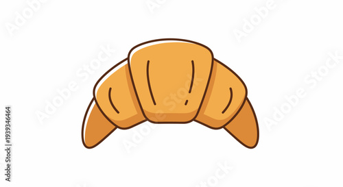 A delicious golden brown croissant baked to perfection, a classic French pastry perfect for breakfast