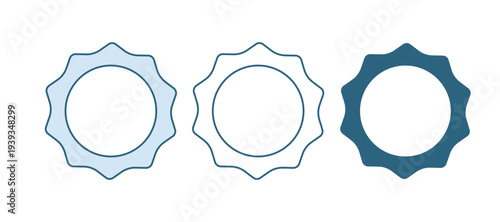 Blue Sun icon isolated on white background. Vector