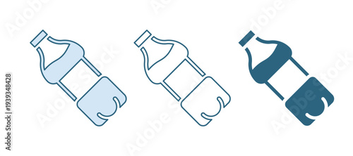 Blue Bottle of water icon isolated on white background. Soda aqua drink sign. Vector