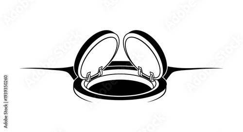 Detailed illustration of a lock.