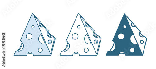 Blue Cheese icon isolated on white background. Vector