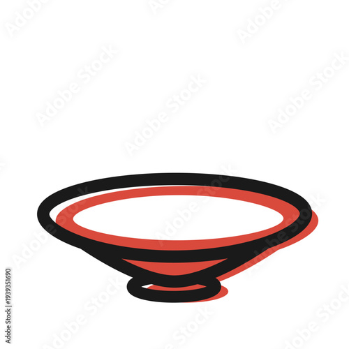 盃　平杯のシンプルイラスト